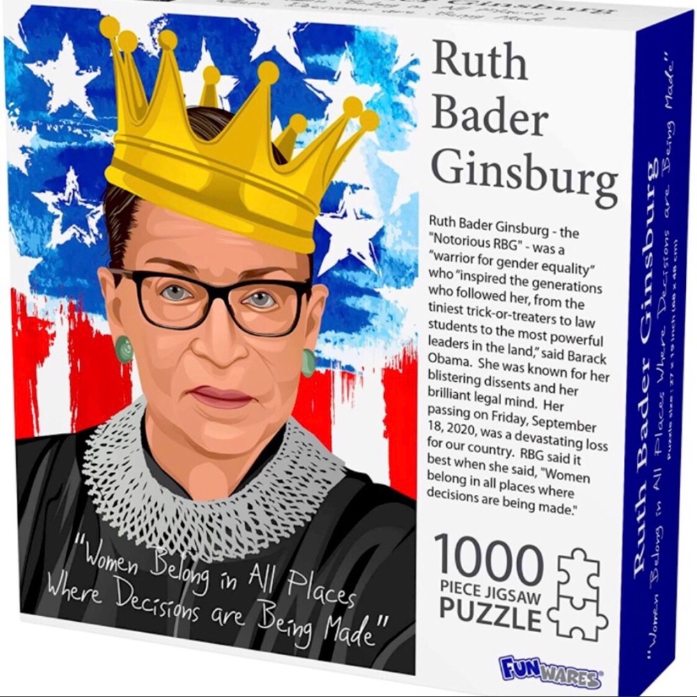 RBG Ruth Gader Binsburg Jigsaw Puzzle 1000 Pieces Sealed FunWares Brand NEW